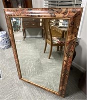 Beveled Mirror with Floral Frame