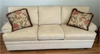 Thomasville Sofa Cream Textured Fabric