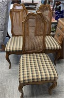 Mid Century Caned Back Dining Chairs