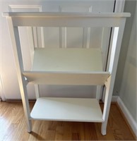 White Side Table Book Shelf