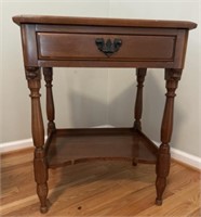Wooden Side Table Drawer Dove Tailed