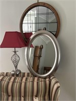 Two Mirrors and Table Lamp