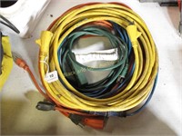 Group Of Assorted Extension Cords