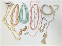 Pastel Colored Earrings and Necklaces