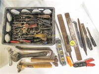 Plastic Crate With Assortment Of Tools
