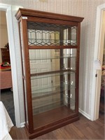Mission style Oak curio cabinet