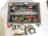 Tote Tray With Plumbing Supplies