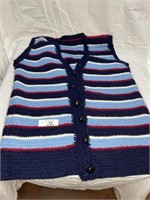 Vintage ladies crocheted vest Americana