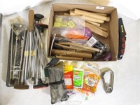 Box Of Assorted Gun Cleaning And Hunting Supplies