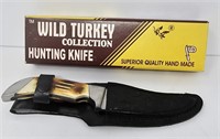 Wild Turkey Hunting Knife with Sheath