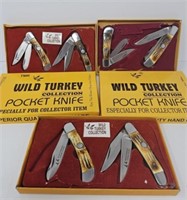 Wild Turkey Bone Handled Pocket Knife Sets