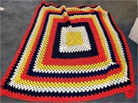 Vintage Handmade crocheted afgan