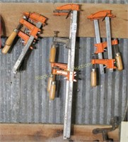 Seven Small Bar Clamps