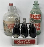 Coca-Cola Glass Bottle Jug and Anniversary 6-Pack