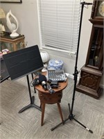 Microphone, Behringer Mixer and Stands