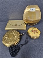 Vintage Clock and Decorated Compacts
