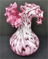 Fenton Ruffled Cranberry Vase