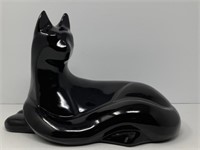 Black Ceramic Haeger Cat