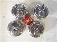 Four Master Number 40 Round Padlocks