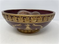 Painted Pottery Bowl with Eggs and Ball