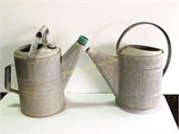 Pair Of Galvanized Watering Cans
