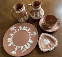 Six Pieces of Wedgwood Japerware Terracotta