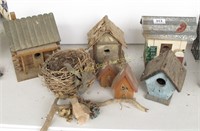 Group Of Small Birdhouse Decor Items