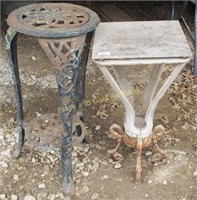 Two Small Patio Side Tables/Plant Stands