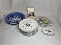 Vintage plates and hand painted pieces