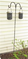 5 Foot Double Shepherds Hook With Solar Lanterns