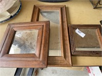 3 wood home accent mirrors