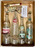Flat with vintage soda bottles,