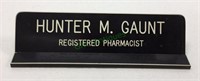Registered pharmacist vintage “Hunter M. Gaunt”