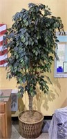 Large faux ficus tree in pot - tree is 95 inches