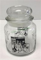Pharmaceutical themed glass canister measuring 5