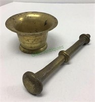 Brass antique pestle and mortar measurements