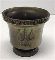 Replica First American Pharmacy 1752 mortar
