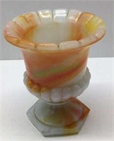 Vintage Akro agate slag glass Greek vase style