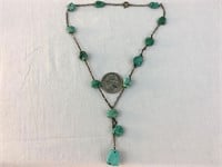 Native Turquoise And Sterling Necklace