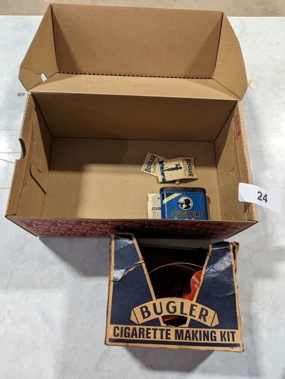 Antique Bugler Cigarette Maker Kit & Case