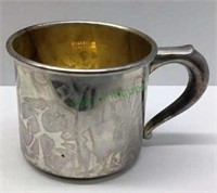 Vintage sterling silver baby cup 2 1/2 inches