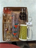 Assorted Mugs, Plastic Glasses
