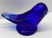 Bluebird of happiness glass figurine 4 1/2
