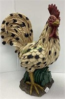 13 inch composite rooster figurine