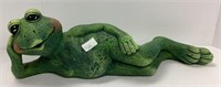Ceramic frog figurine 12 inches long