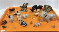 Tray a lot of vintage miniature figurines to