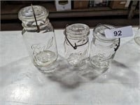 (3) Ball Ideal Wire Ring Jars