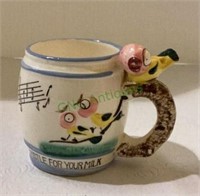Vintage ceramic novelty “whistle for your milk“
