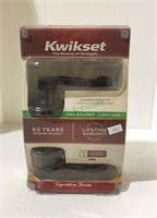 Kwickset closet door handle kit.