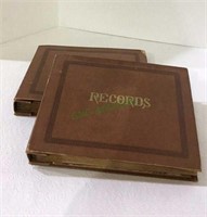 Two vintage record album binders of 45’s with